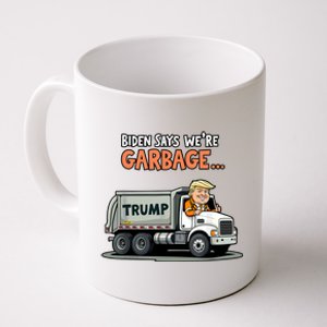 Donald Trump Rides In Truck Biden Says Were Garbage Coffee Mug