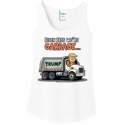 Donald Trump Rides In Truck Biden Says Were Garbage Ladies Essential Tank