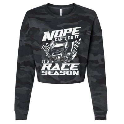 Dirt Track Racing Race Sprint Car Cropped Pullover Crew