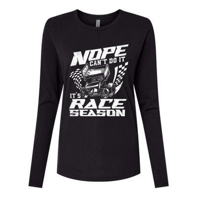 Dirt Track Racing Race Sprint Car Womens Cotton Relaxed Long Sleeve T-Shirt