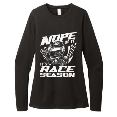 Dirt Track Racing Race Sprint Car Womens CVC Long Sleeve Shirt