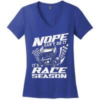 Dirt Track Racing Race Sprint Car Women's V-Neck T-Shirt