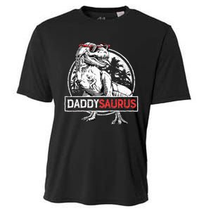 Daddysaurus T Rex Dinosaur Daddy Saurus Family Matching Cooling Performance Crew T-Shirt