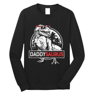 Daddysaurus T Rex Dinosaur Daddy Saurus Family Matching Long Sleeve Shirt