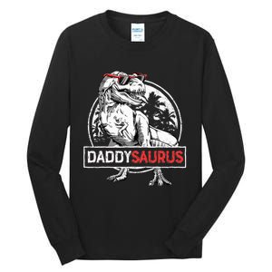 Daddysaurus T Rex Dinosaur Daddy Saurus Family Matching Tall Long Sleeve T-Shirt