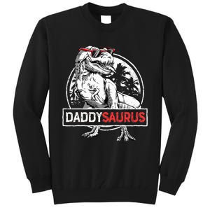 Daddysaurus T Rex Dinosaur Daddy Saurus Family Matching Tall Sweatshirt