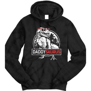 Daddysaurus T Rex Dinosaur Daddy Saurus Family Matching Tie Dye Hoodie