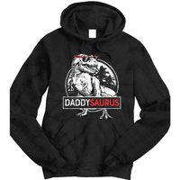 Daddysaurus T Rex Dinosaur Daddy Saurus Family Matching Tie Dye Hoodie