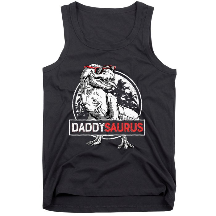 Daddysaurus T Rex Dinosaur Daddy Saurus Family Matching Tank Top