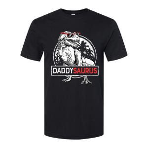 Daddysaurus T Rex Dinosaur Daddy Saurus Family Matching Softstyle CVC T-Shirt