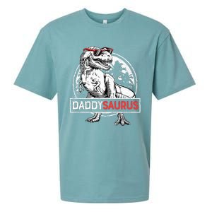 Daddysaurus T Rex Dinosaur Daddy Saurus Family Matching Sueded Cloud Jersey T-Shirt