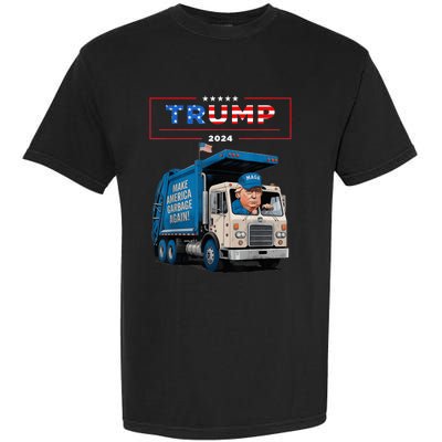 Donald Trump Rides In Garbage Truck Garbage For Trump Garment-Dyed Heavyweight T-Shirt