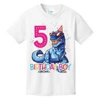 Dinosaur T Rex 5 Year Old 5th Birthday Kids T-Shirt