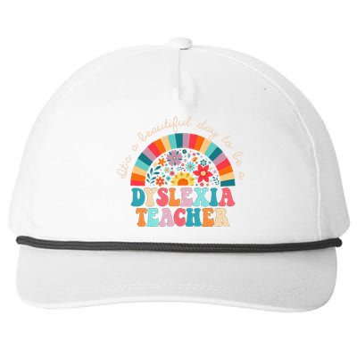 Dyslexia Teacher Retro Dyslexia Sped Therapist Rainbow Snapback Five-Panel Rope Hat