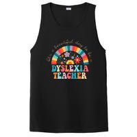 Dyslexia Teacher Retro Dyslexia Sped Therapist Rainbow PosiCharge Competitor Tank