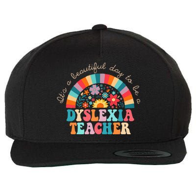 Dyslexia Teacher Retro Dyslexia Sped Therapist Rainbow Wool Snapback Cap