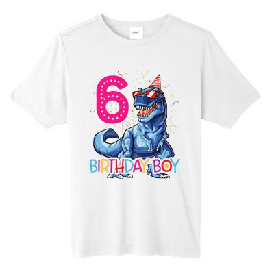 Dinosaur T Rex 6 Year Old 6th Birthday Tall Fusion ChromaSoft Performance T-Shirt