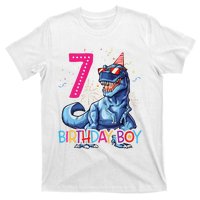 Dinosaur T Rex 7 Year Old 7th Birthday T-Shirt