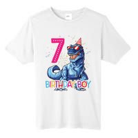 Dinosaur T Rex 7 Year Old 7th Birthday Tall Fusion ChromaSoft Performance T-Shirt