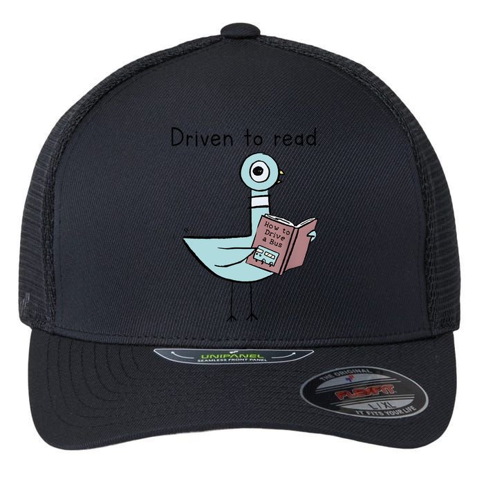 Driven To Read Pigeon Library Reading Books Reader Flexfit Unipanel Trucker Cap
