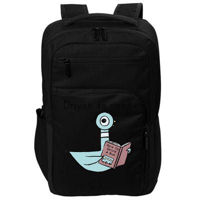 Driven To Read Pigeon Library Reading Books Reader Impact Tech Backpack