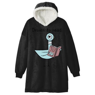 Driven To Read Pigeon Library Reading Books Reader Hooded Wearable Blanket