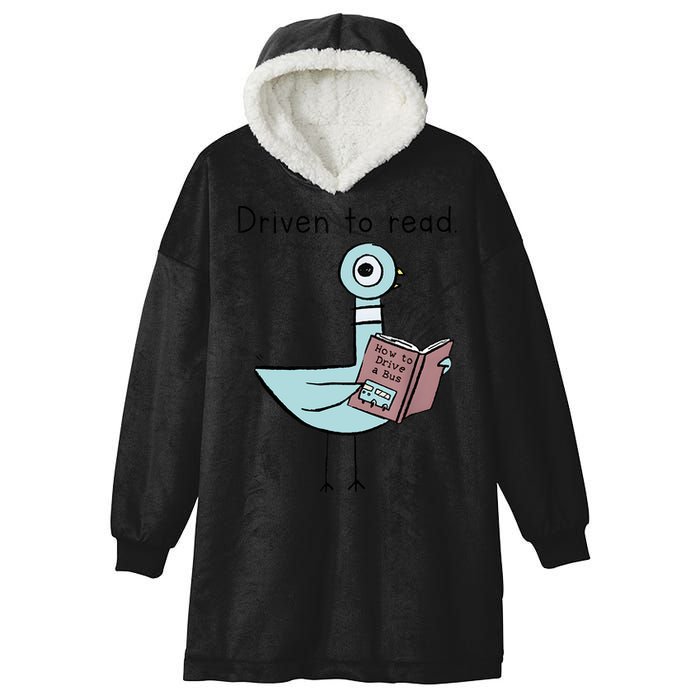 Driven To Read Pigeon Library Reading Books Reader Hooded Wearable Blanket