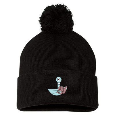 Driven To Read Pigeon Library Reading Books Reader Pom Pom 12in Knit Beanie