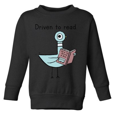Driven To Read Pigeon Library Reading Books Reader Toddler Sweatshirt