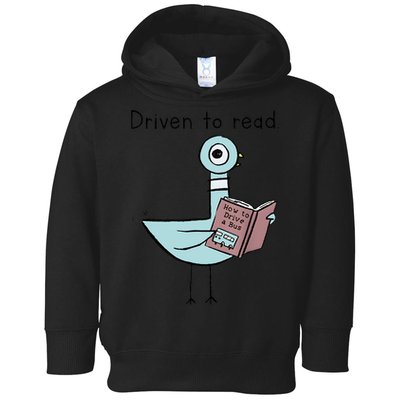 Driven To Read Pigeon Library Reading Books Reader Toddler Hoodie