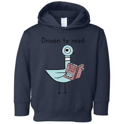 Driven To Read Pigeon Library Reading Books Reader Toddler Hoodie