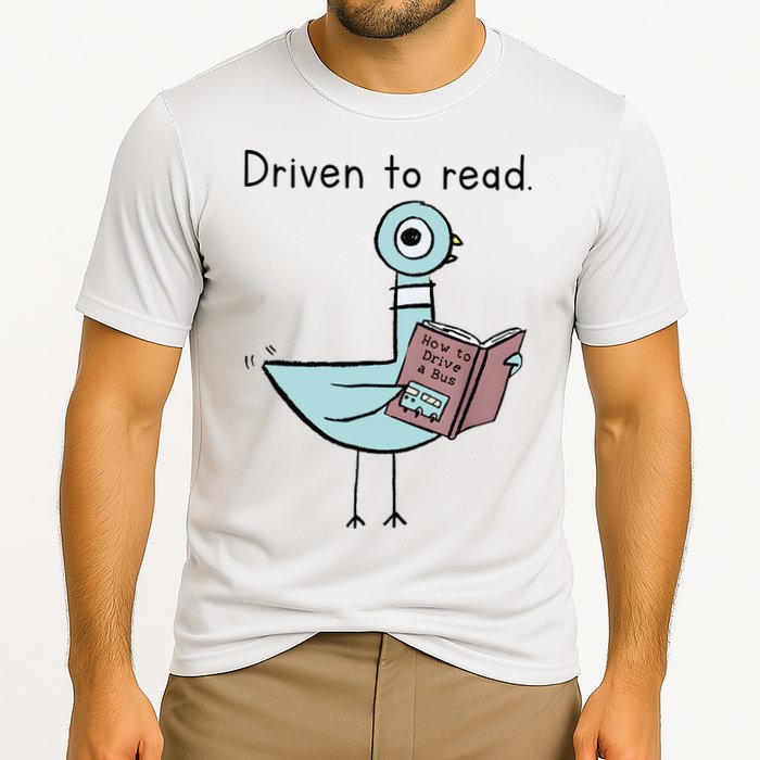 Driven To Read Pigeon Library Reading Books Reader Performance Shirt
