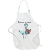 Driven To Read Pigeon Library Reading Books Reader Full-Length Apron With Pockets