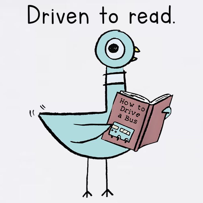 Driven To Read Pigeon Library Reading Books Reader Full-Length Apron With Pockets