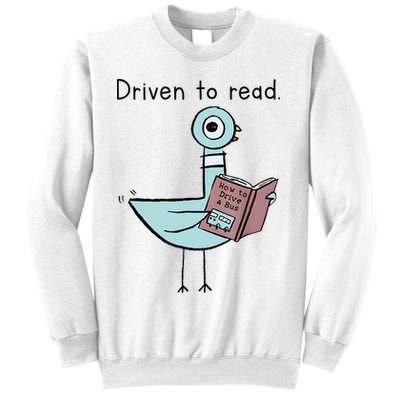 Driven To Read Pigeon Library Reading Books Reader Sweatshirt
