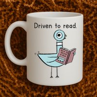 Driven To Read Pigeon Library Reading Books Reader Mug