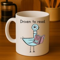 Driven To Read Pigeon Library Reading Books Reader Mug