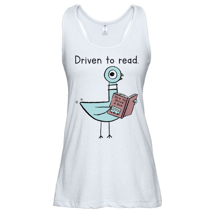 Driven To Read Pigeon Library Reading Books Reader Ladies Essential Flowy Tank
