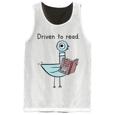Driven To Read Pigeon Library Reading Books Reader Mesh Reversible Basketball Jersey Tank