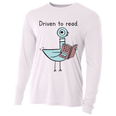 Driven To Read Pigeon Library Reading Books Reader Cooling Performance Long Sleeve Crew