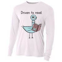 Driven To Read Pigeon Library Reading Books Reader Cooling Performance Long Sleeve Crew