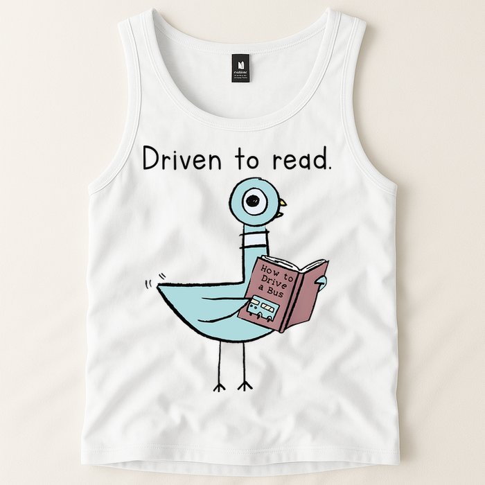 Driven To Read Pigeon Library Reading Books Reader Tank Top