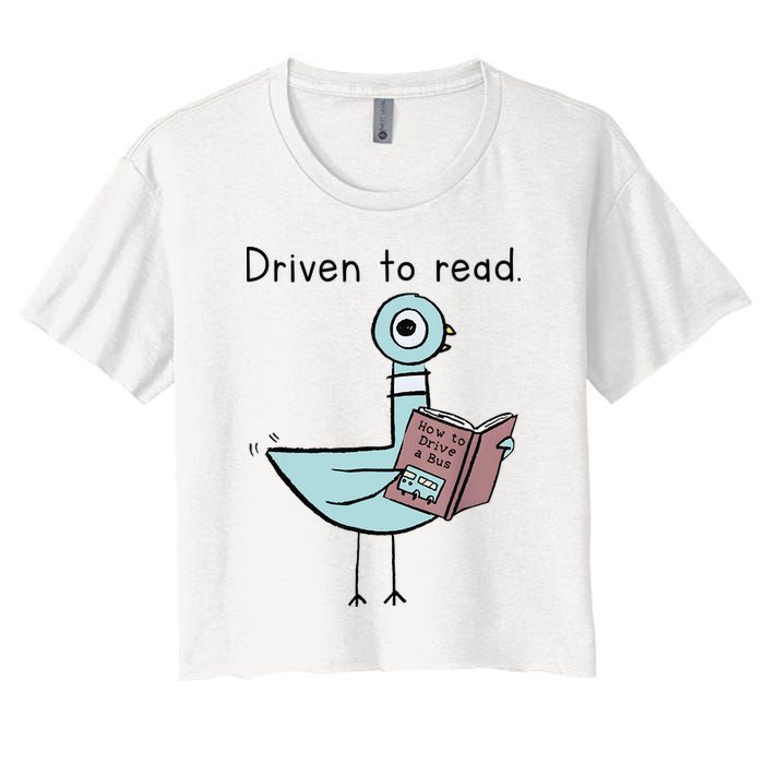 Driven To Read Pigeon Library Reading Books Reader Crop Top