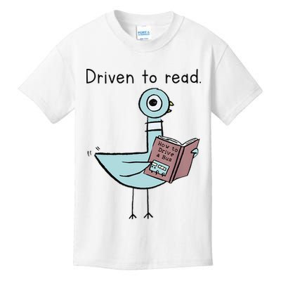 Driven To Read Pigeon Library Reading Books Reader Kids T-Shirt