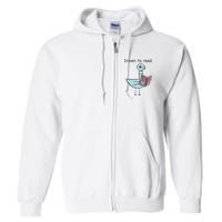 Driven To Read Pigeon Library Reading Books Reader Full Zip Hoodie
