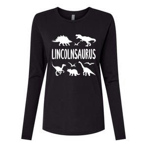 Dinosaur T Rex Dino Lincoln Lincolnsaurus Name Cool Gift Womens Cotton Relaxed Long Sleeve T-Shirt