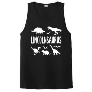 Dinosaur T Rex Dino Lincoln Lincolnsaurus Name Cool Gift PosiCharge Competitor Tank