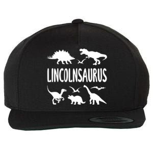 Dinosaur T Rex Dino Lincoln Lincolnsaurus Name Cool Gift Wool Snapback Cap