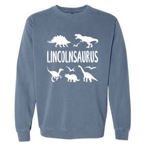 Dinosaur T Rex Dino Lincoln Lincolnsaurus Name Cool Gift Garment-Dyed Sweatshirt