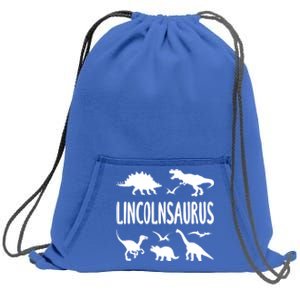 Dinosaur T Rex Dino Lincoln Lincolnsaurus Name Cool Gift Sweatshirt Cinch Pack Bag